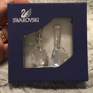 Swarovski crystal pendant drop earrings